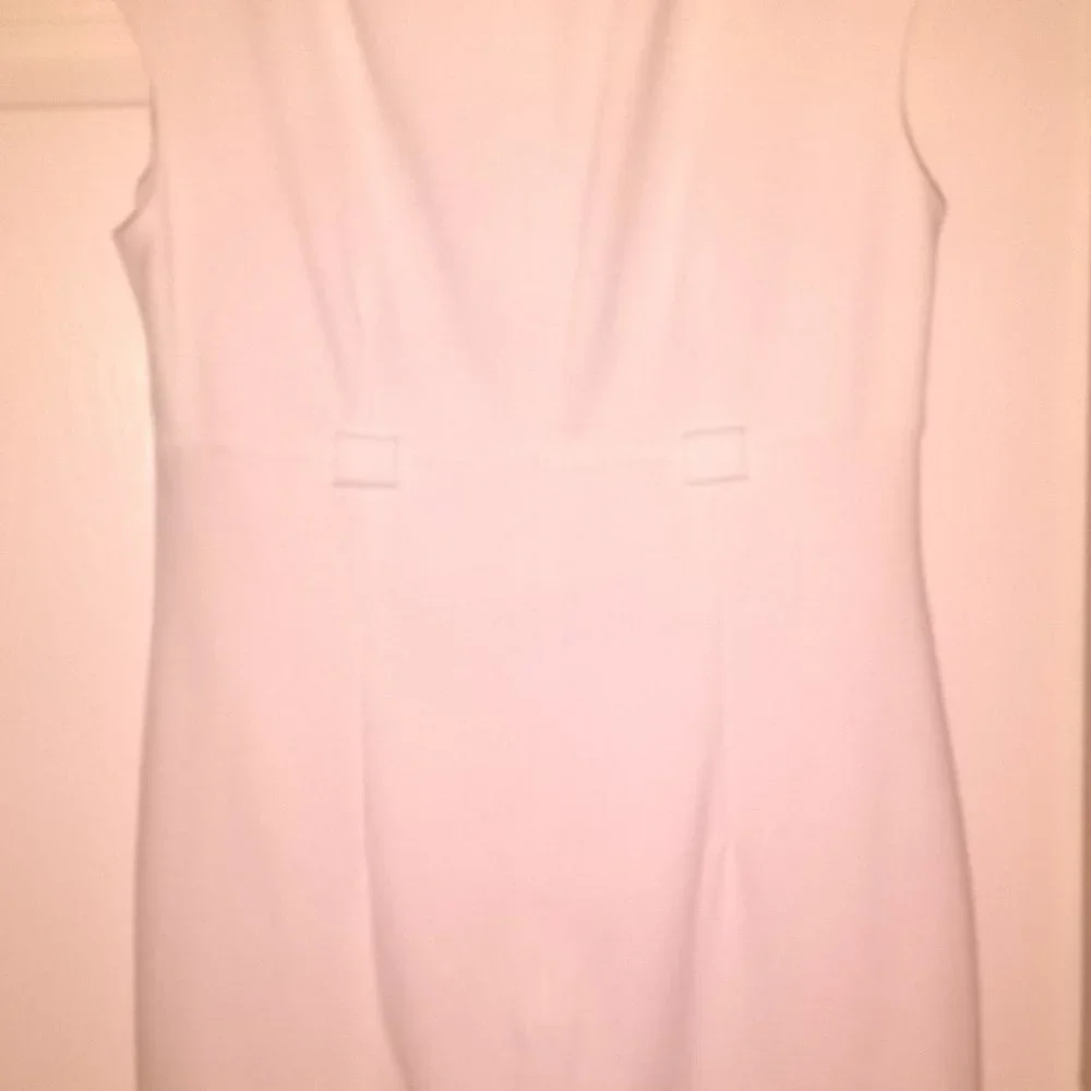 Calvin Klein White Midi Dress with Red Belt  ✨NWOT✨ - Picture 3 of 9